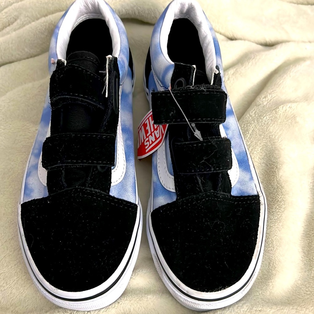 Vans - Light Blue & Black & White. Size 2. New. Never worn